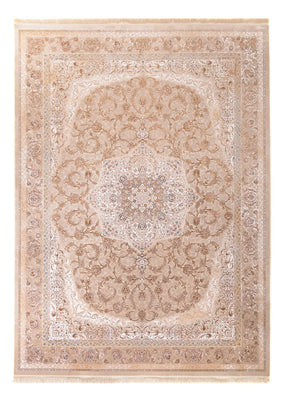 Orientalsk vævet tæppe - 350 x 250 cm - mørk beige