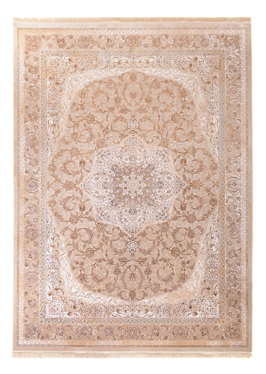 Orientalsk vævet tæppe - 350 x 250 cm - mørk beige