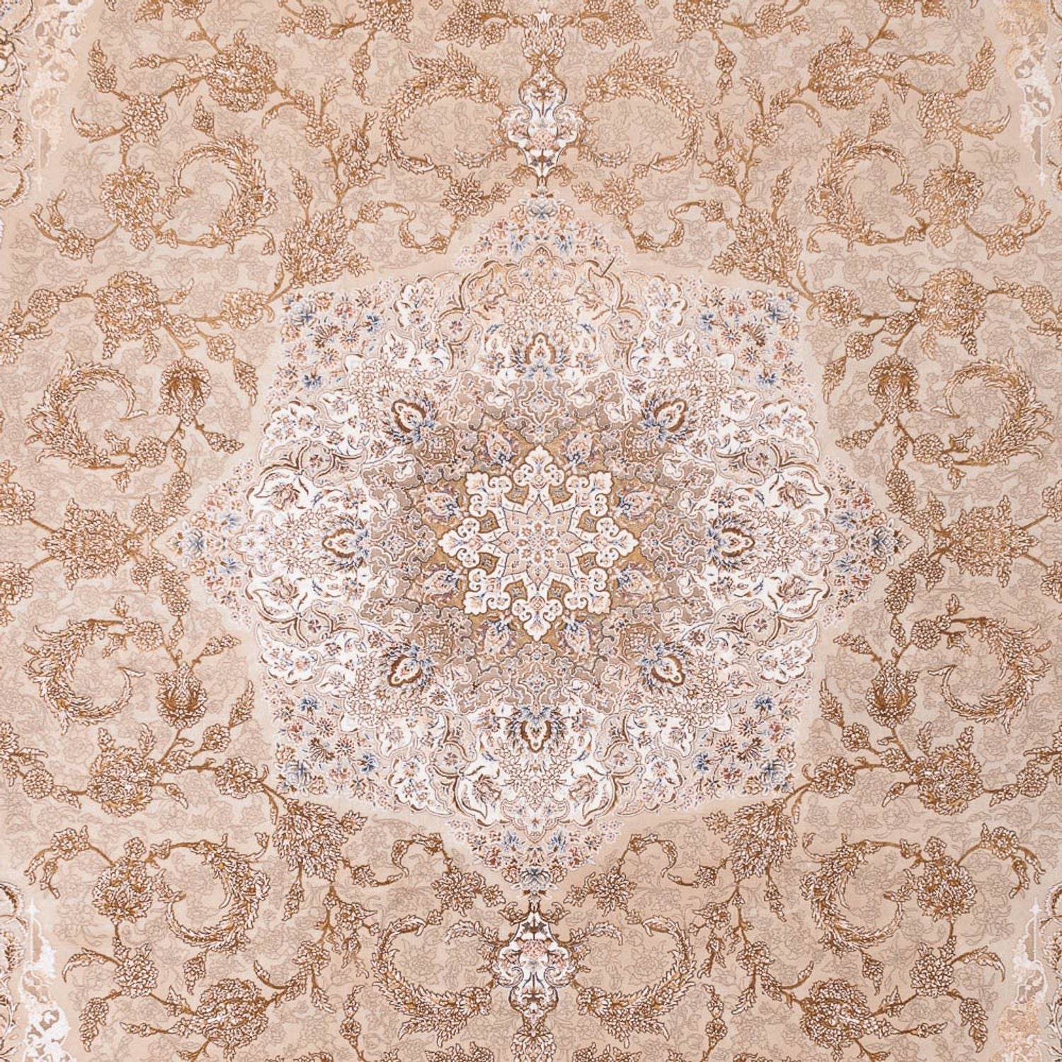 Orientalsk vævet tæppe - 350 x 250 cm - mørk beige