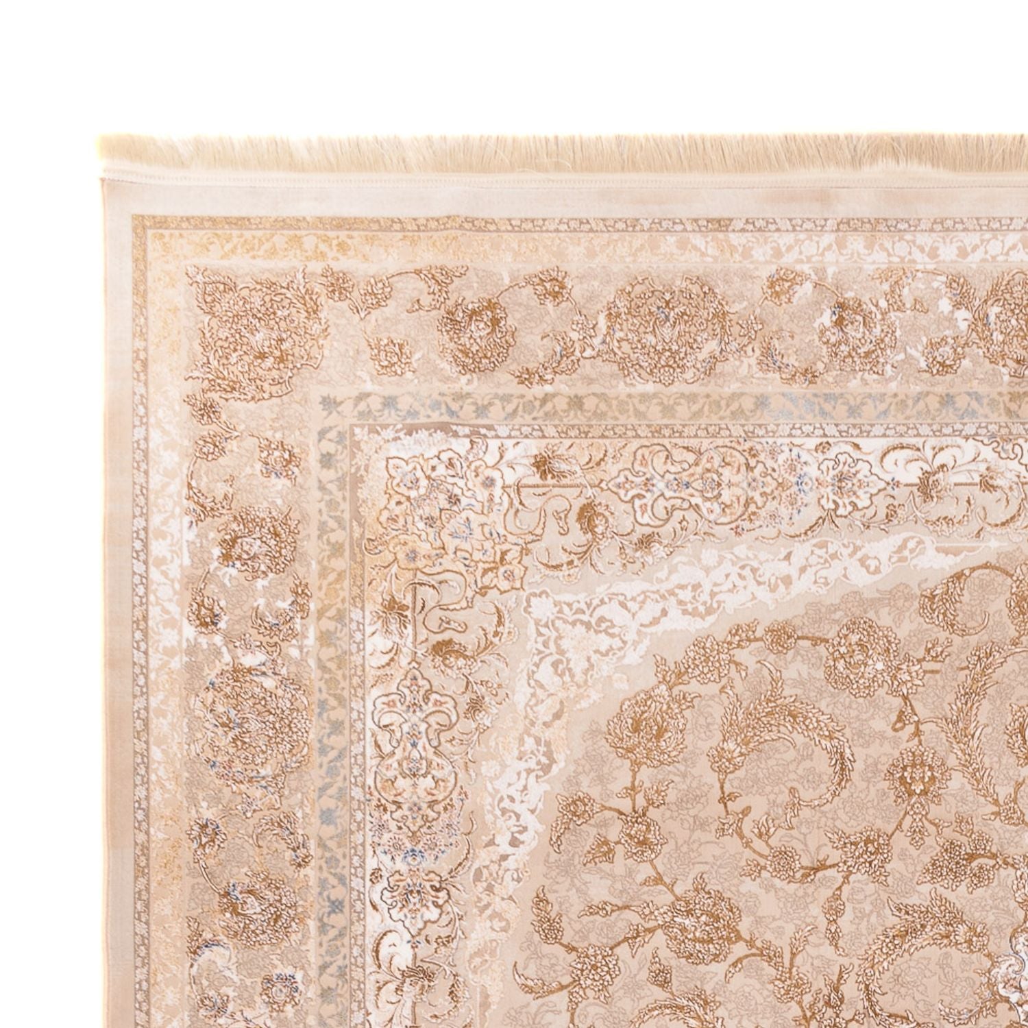 Orientalsk vævet tæppe - 350 x 250 cm - mørk beige