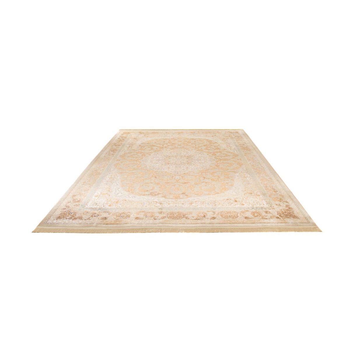 Orientalsk vævet tæppe - 350 x 250 cm - mørk beige