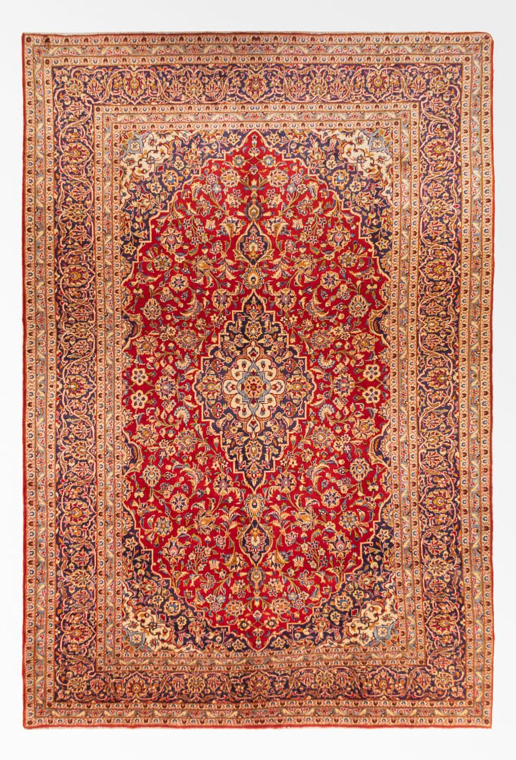 Persisk tæppe - Keshan - 368 x 246 cm - rød