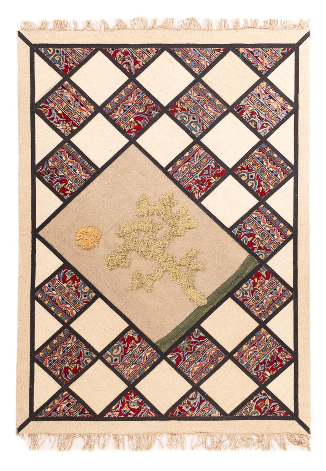 Patchwork-tæppe - 200 x 135 cm - flerfarvet