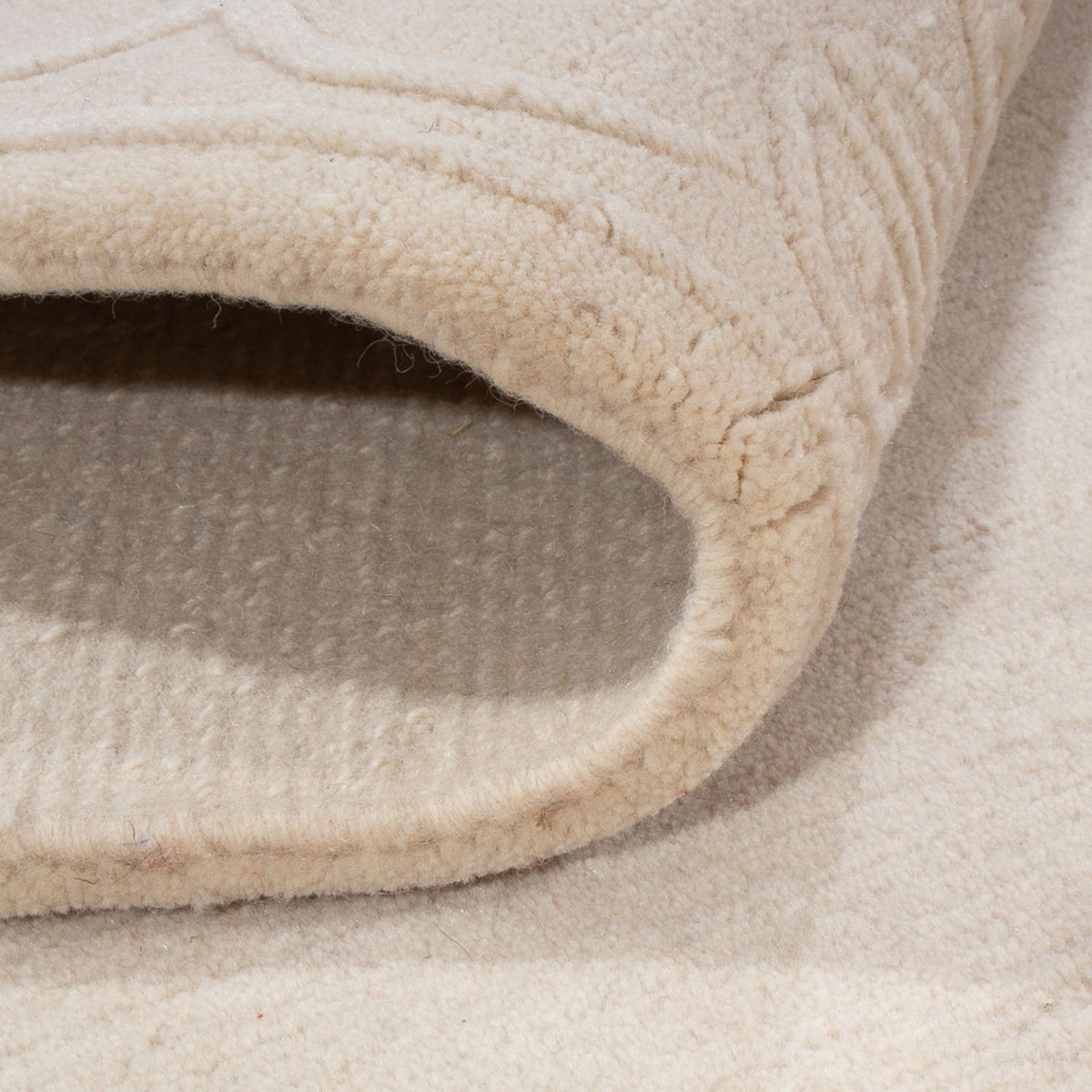 Uldtæppe - 201 x 144 cm - beige