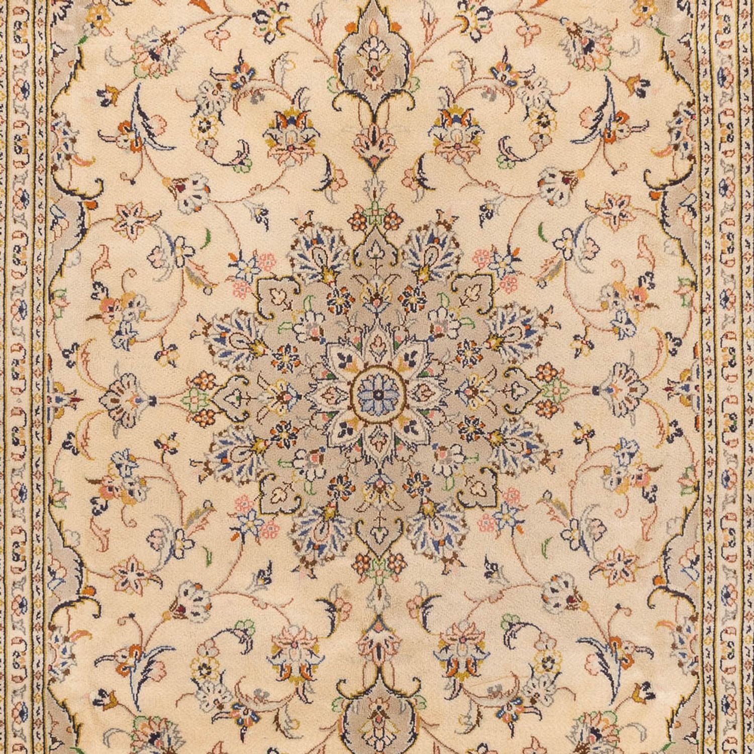 Persisk tæppe - Keshan - 295 x 194 cm - lys beige