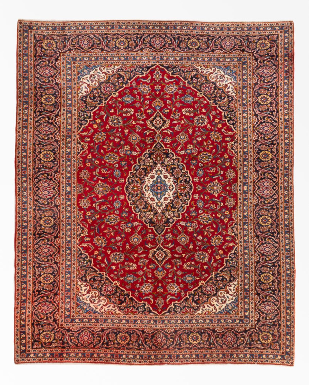 Persisk tæppe - Keshan - 335 x 260 cm - rød