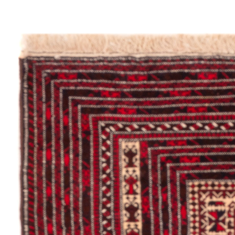 Baluch-tæppe firkantet  - 250 x 250 cm - mørkerød