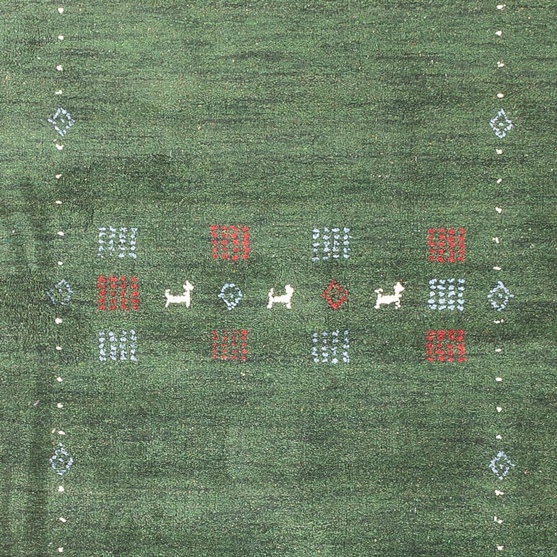 Løber Gabbeh-tæppe - Indus - 300 x 80 cm - grøn