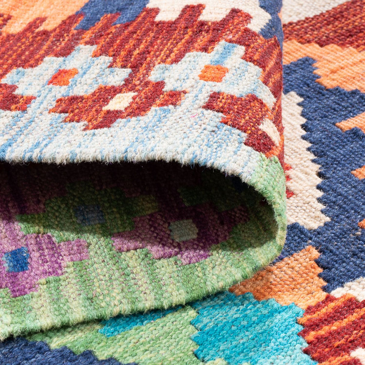 Kelim Carpet - Splash - 165 x 100 cm - flerfarvet