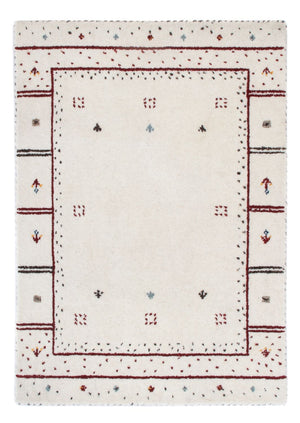 Gabbeh Tæppe - Loribaft Softy - 90 x 60 cm - lysegrå
