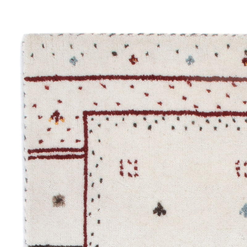 Gabbeh Tæppe - Loribaft Softy - 90 x 60 cm - lysegrå