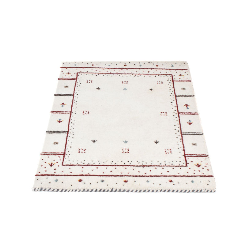 Gabbeh Tæppe - Loribaft Softy - 90 x 60 cm - lysegrå