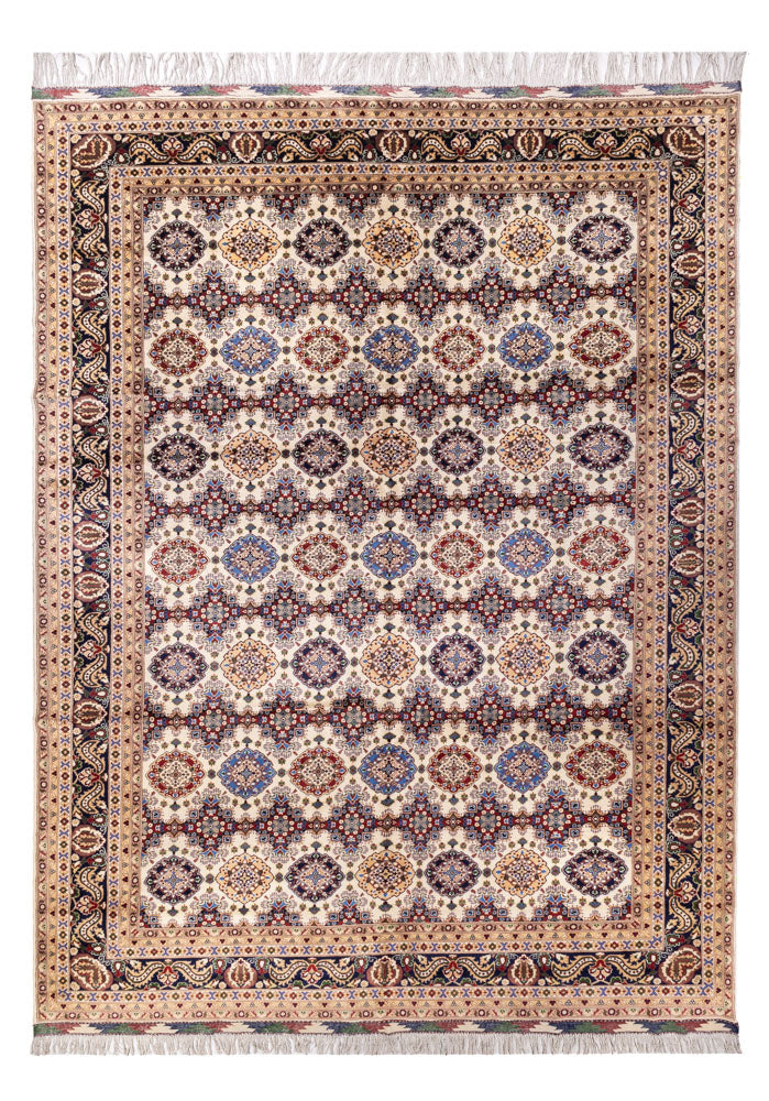Afghansk tæppe - 405 x 295 cm - lys beige
