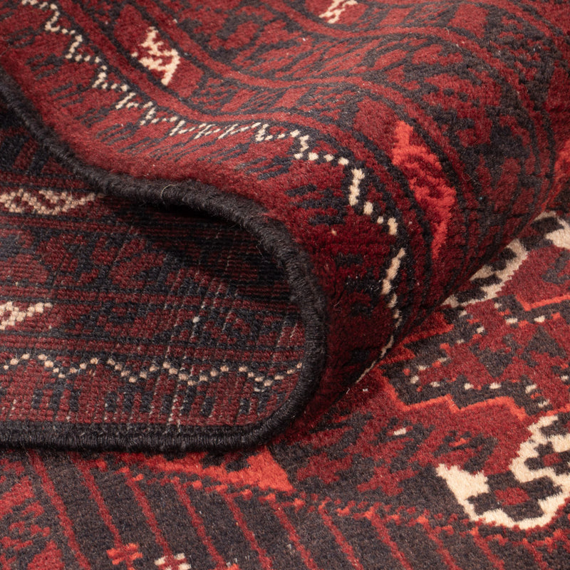 Løber Afghansk tæppe - 293 x 78 cm - rød