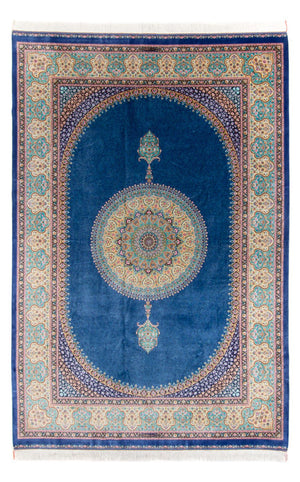 Persisk tæppe - Ghom - 300 x 200 cm - blå