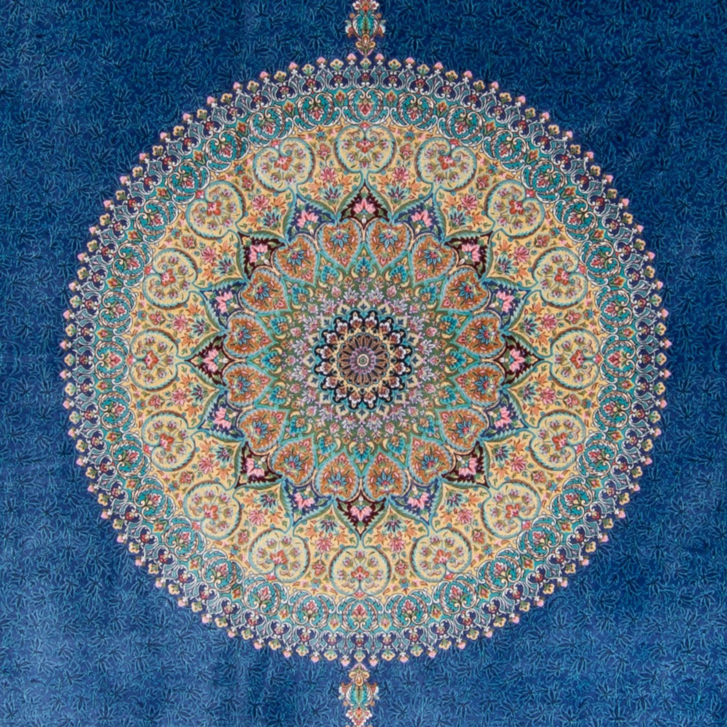 Persisk tæppe - Ghom - 300 x 200 cm - blå