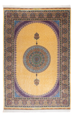 Persisk tæppe - Ghom - 300 x 200 cm - guld