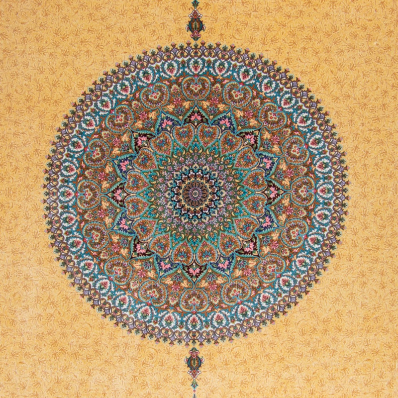 Persisk tæppe - Ghom - 300 x 200 cm - guld