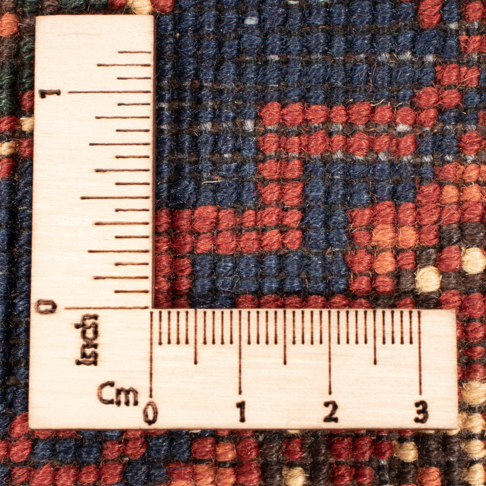 Løber Afghansk tæppe - 394 x 80 cm - mørkerød