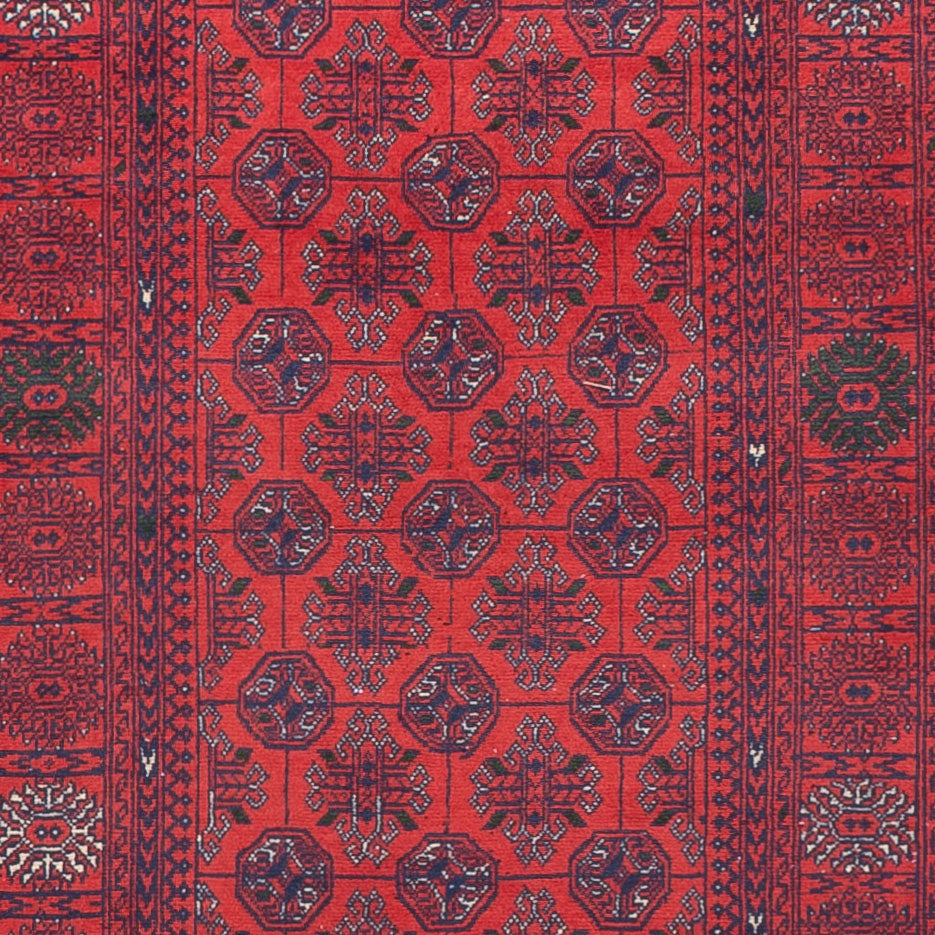 Løber Afghansk tæppe - Bukhara - 479 x 89 cm - rød