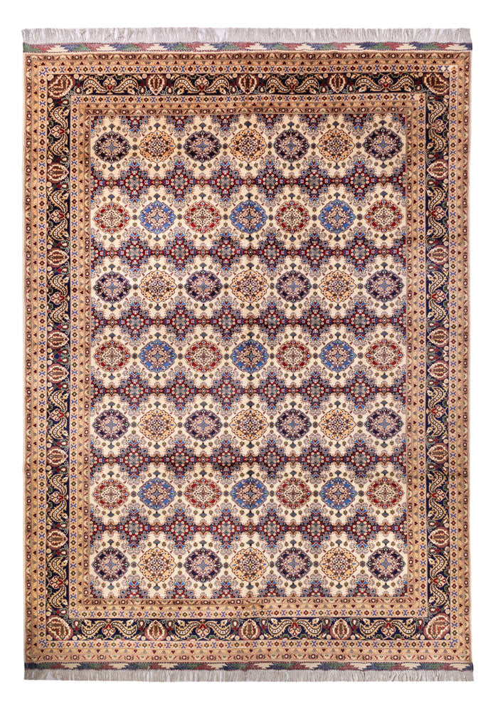Afghansk tæppe - 406 x 295 cm - lys beige