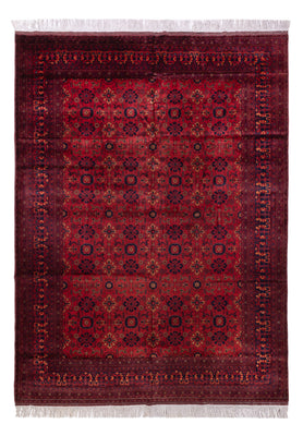 Afghansk tæppe - 350 x 256 cm - rød