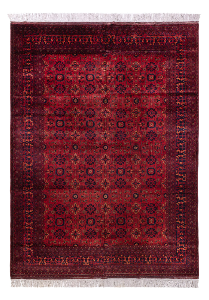 Afghansk tæppe - 350 x 256 cm - rød