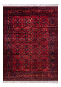 Afghansk tæppe - 350 x 256 cm - rød