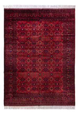 Afghansk tæppe - 350 x 256 cm - rød