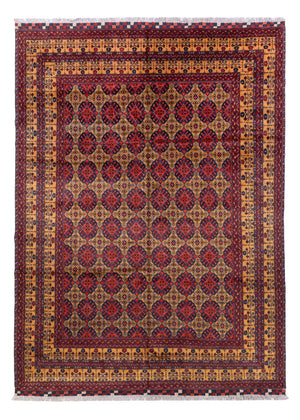 Afghansk tæppe - 333 x 240 cm - mørk beige
