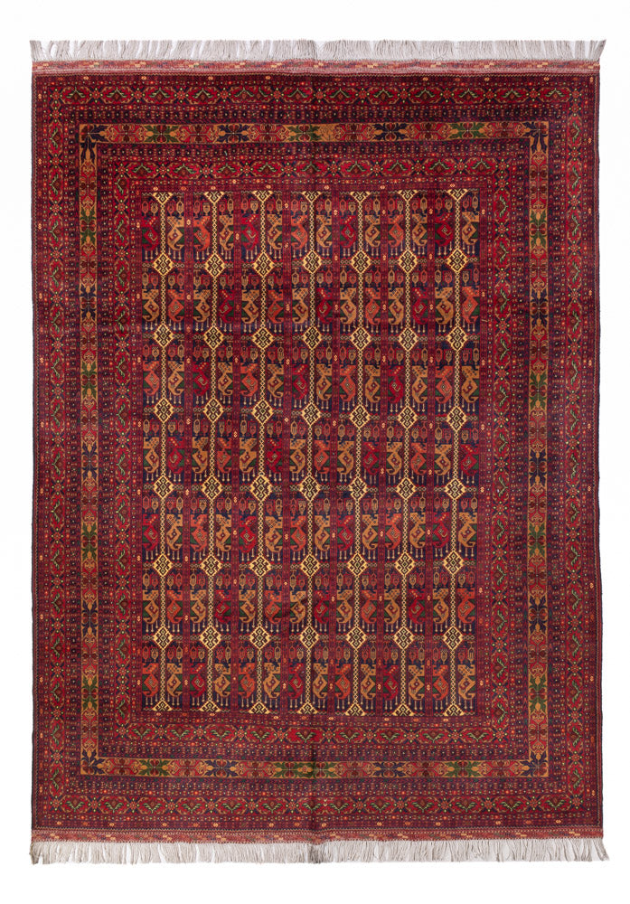 Afghansk tæppe - 353 x 254 cm - rust