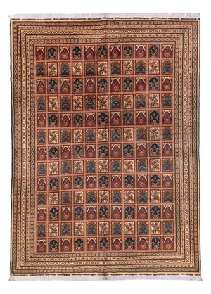 Afghansk tæppe - 339 x 240 cm - mørk beige