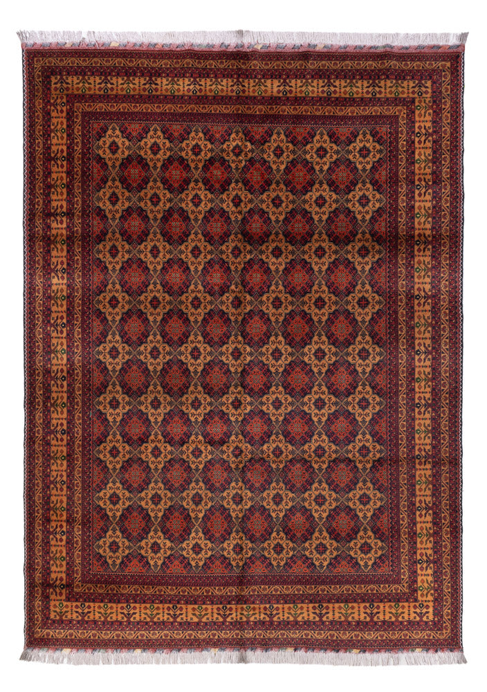 Afghansk tæppe - 334 x 248 cm - mørk beige