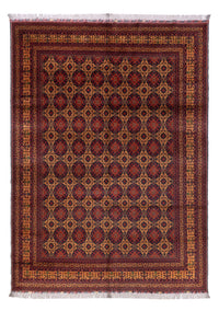 Afghansk tæppe - 334 x 248 cm - mørk beige