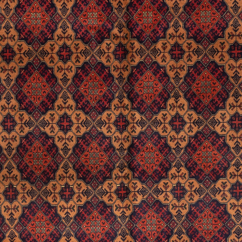 Afghansk tæppe - 334 x 248 cm - mørk beige