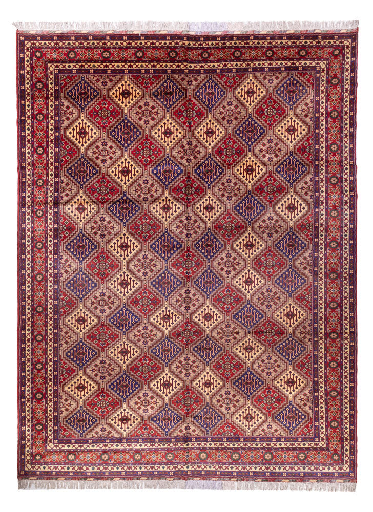 Løber Afghansk tæppe - 403 x 296 cm - mørk beige