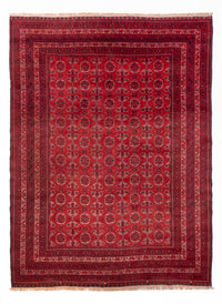 Afghansk tæppe - 275 x 203 cm - rød
