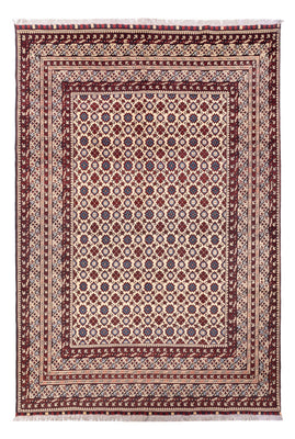Afghansk tæppe - 281 x 194 cm - lys beige