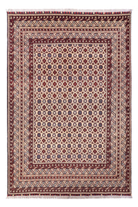 Afghansk tæppe - 281 x 194 cm - lys beige