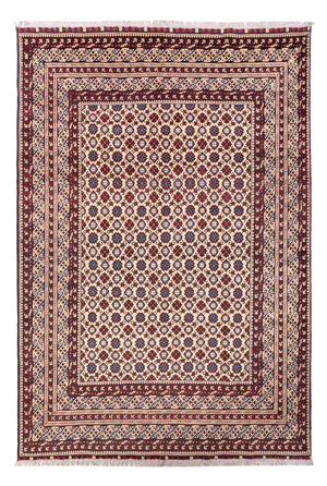Afghansk tæppe - 281 x 194 cm - lys beige