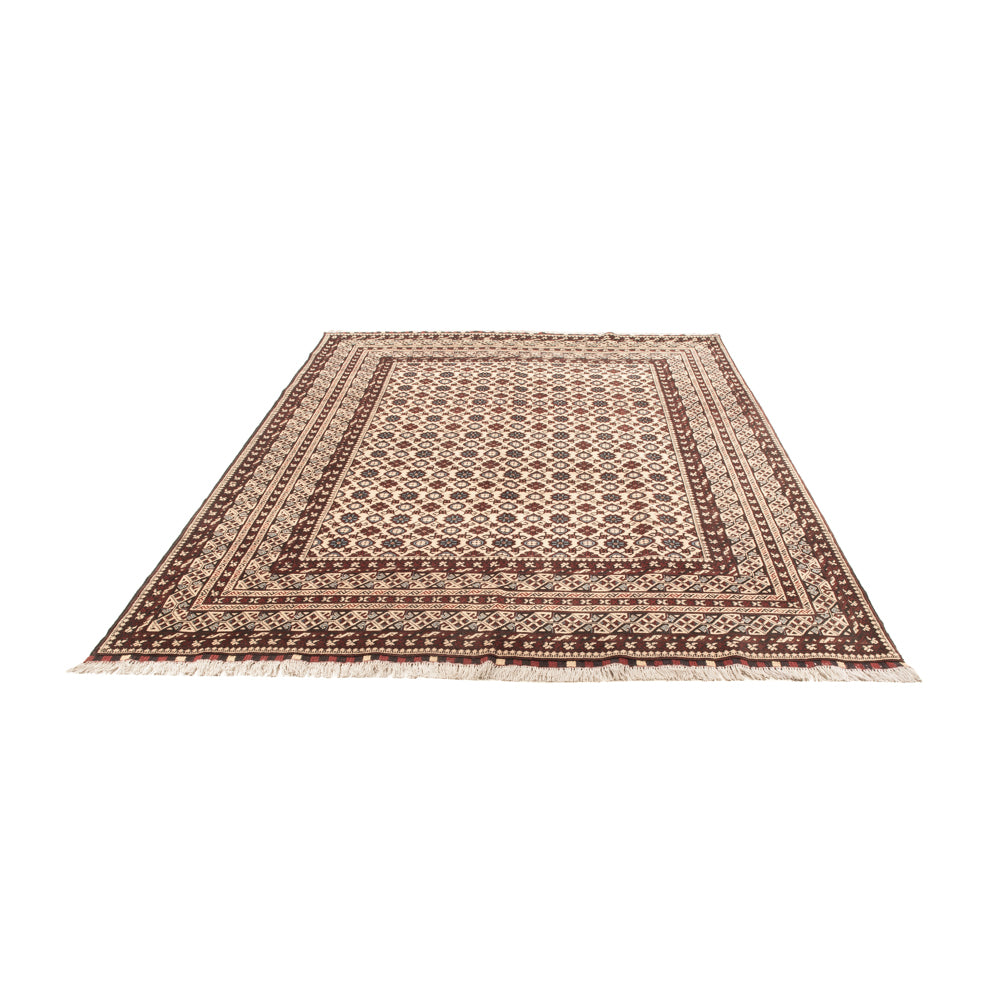 Afghansk tæppe - 281 x 194 cm - lys beige