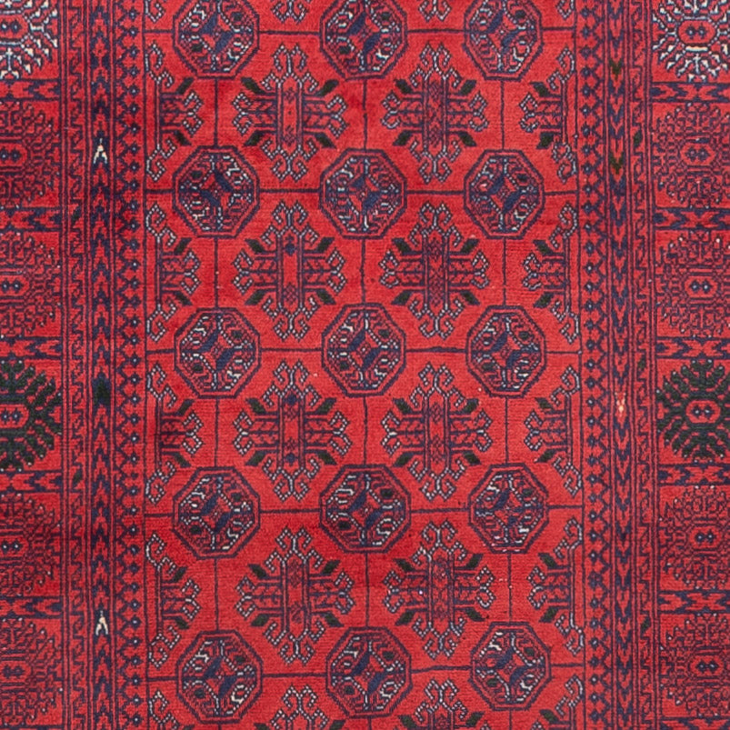 Løber Afghansk tæppe - Bukhara - 479 x 89 cm - rød