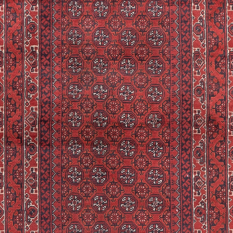 Løber Afghansk tæppe - Bukhara - 376 x 75 cm - rød