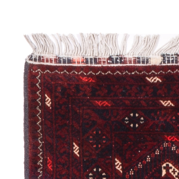 Løber Afghansk tæppe - 300 x 79 cm - rød