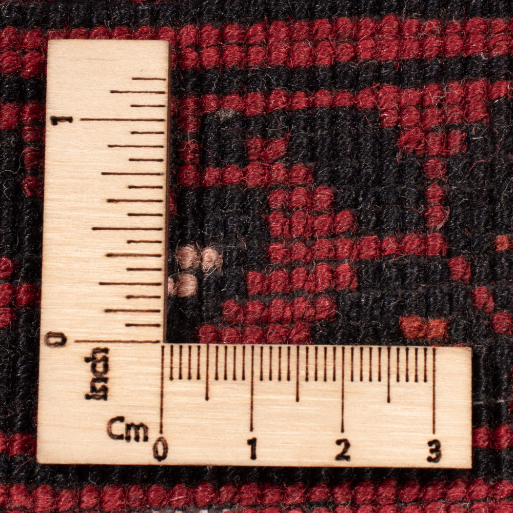 Løber Afghansk tæppe - 388 x 77 cm - rød