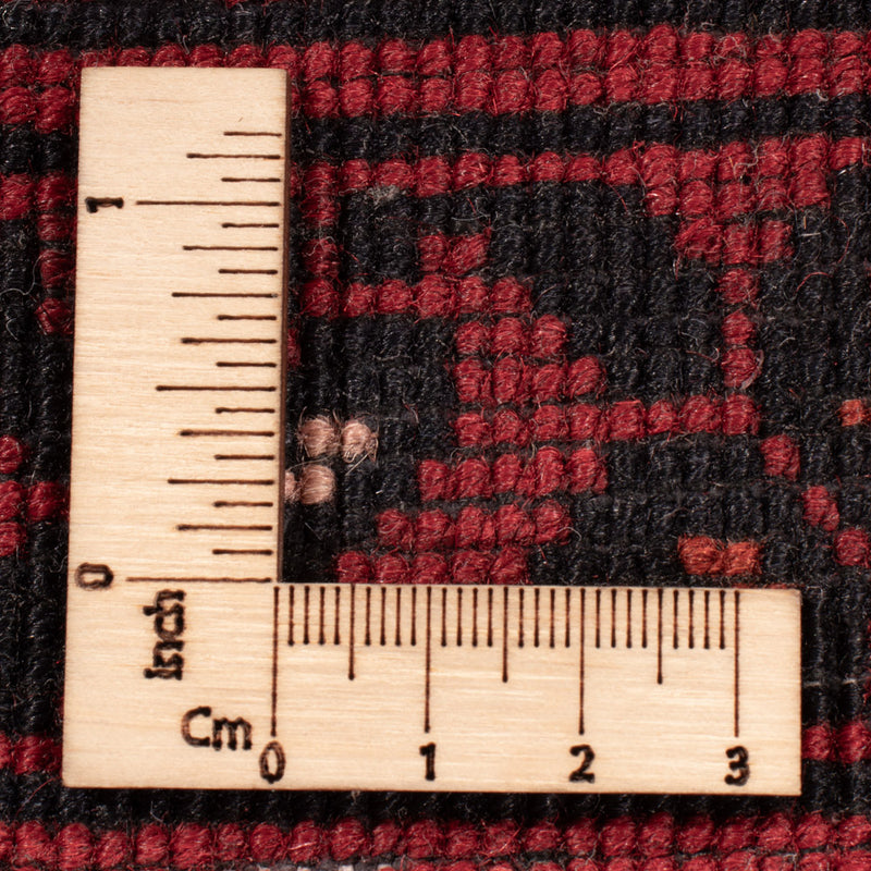 Løber Afghansk tæppe - 388 x 77 cm - rød