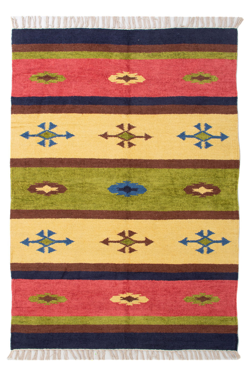 Moderne kilim Tæppe 140x100cm