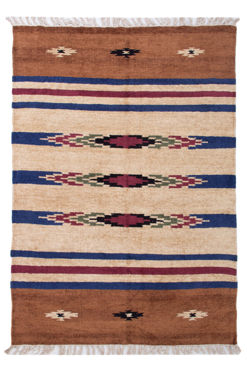 Moderne kilim Tæppe 140x100cm