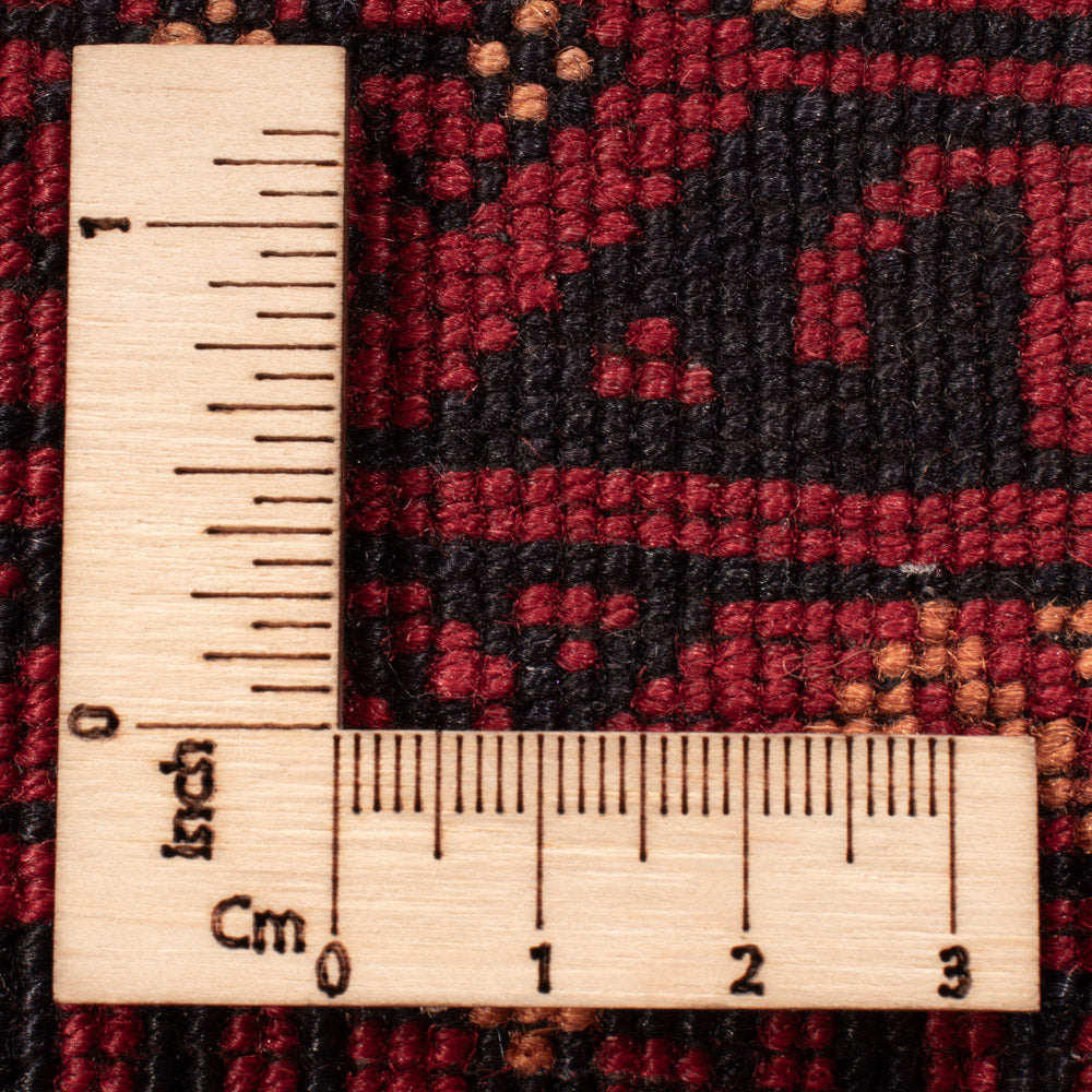 Løber Afghansk tæppe - 277 x 89 cm - rød