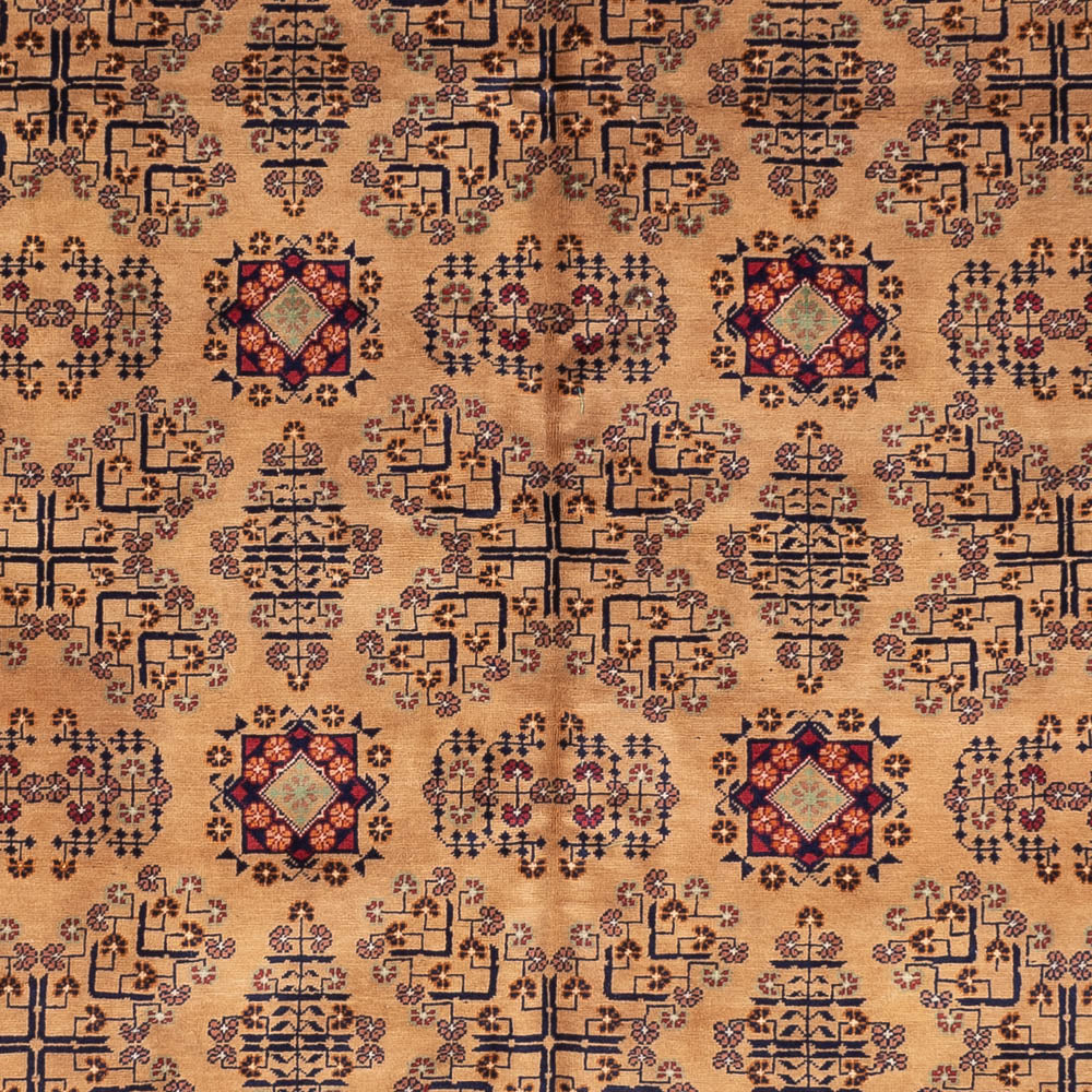 Afghansk tæppe - 390 x 290 cm - mørk beige